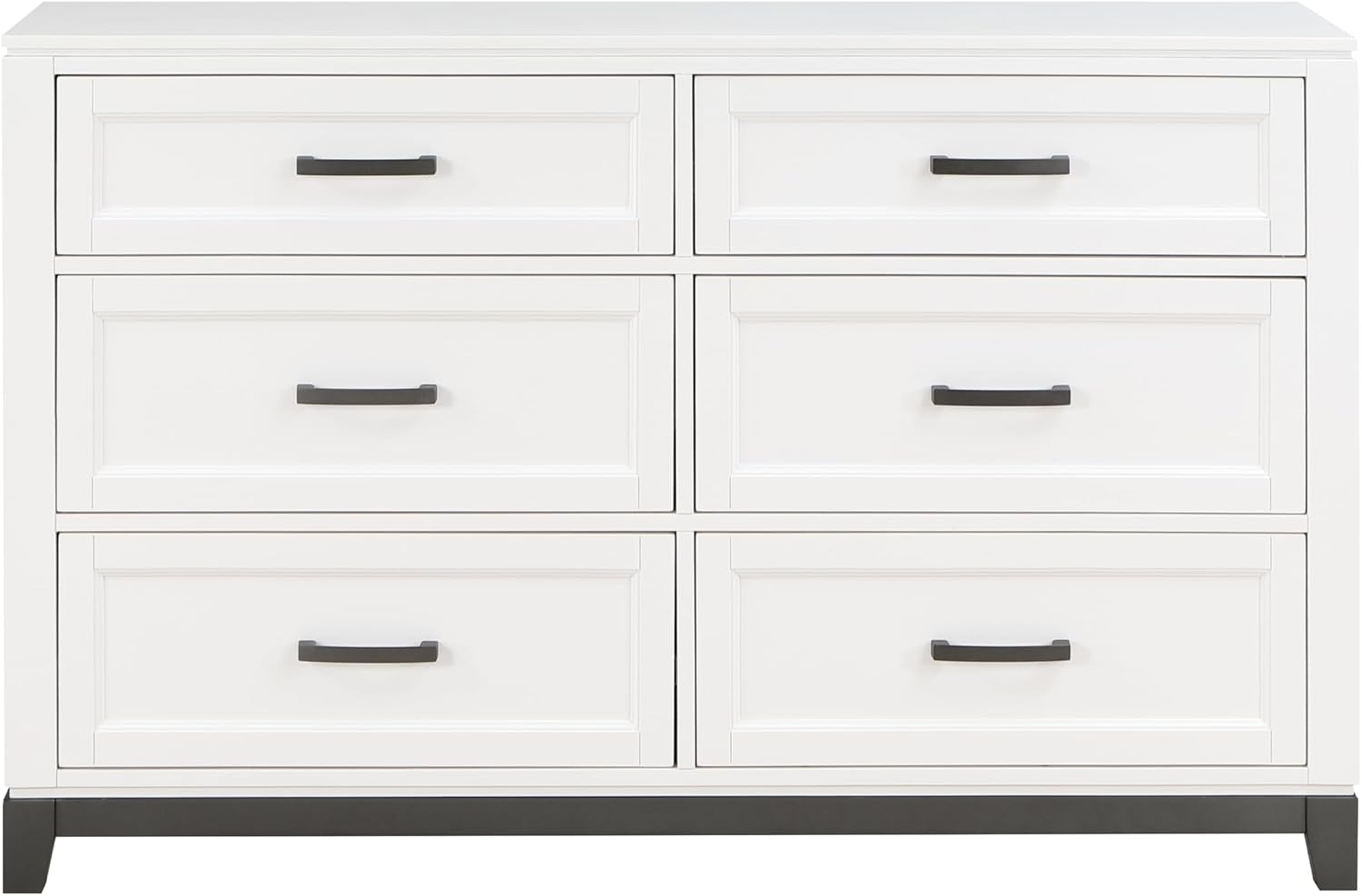 Transitional Bedroom King Size 4-Pieces Set Platform Bed Footboard Drawers White Finish Furniture