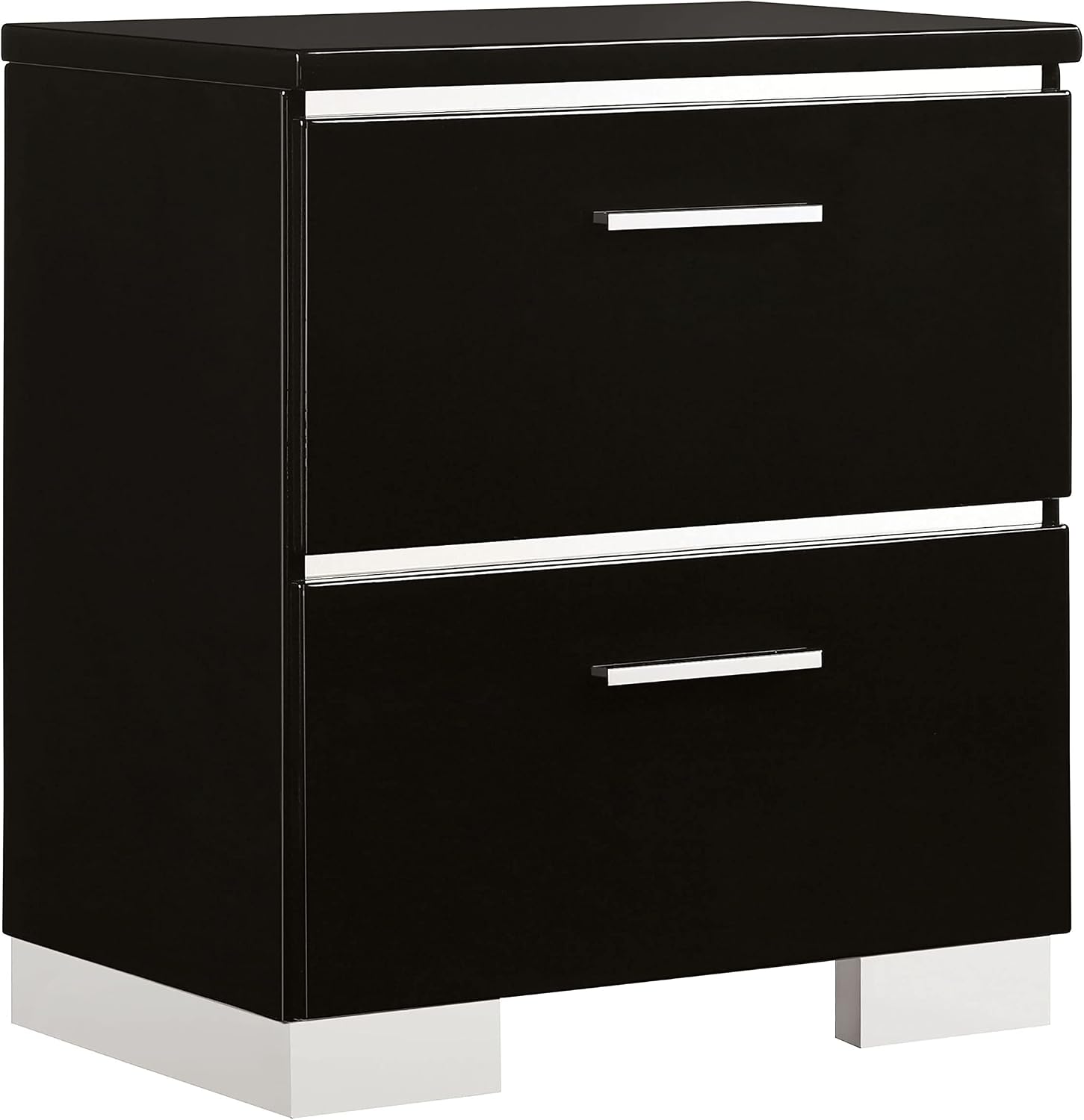 HOMES: Inside + Out Linsey Contemporary Wood 4-Piece King Bedroom Set, Box Spring Required, Black