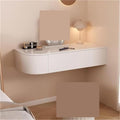 Floating Vanity Makeup Table with Drawer Wall-Mounted Dressing Table Corner Desk Small Suspended Vanity Desk Long-Lasting(Right 60cm)