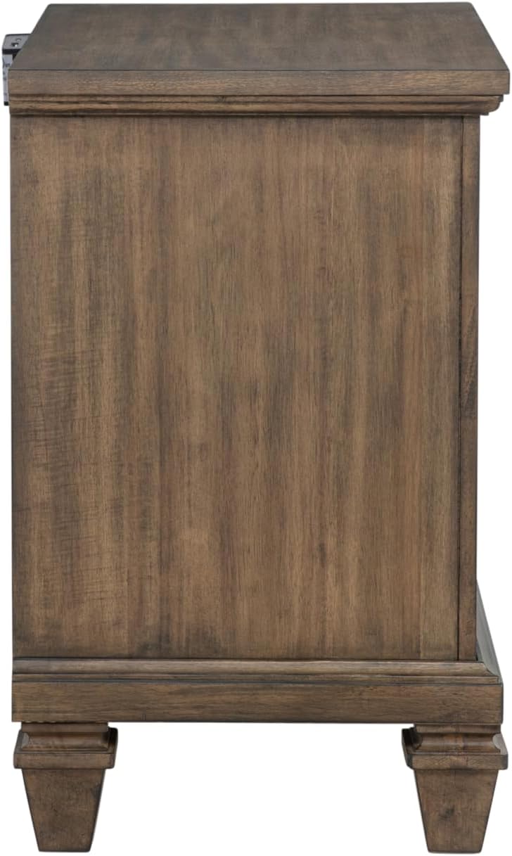 New Classic Furniture Mariana 4-Piece Wood King Bedroom Set with Nightstand, Vintage Mocha