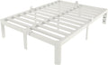 White King Size Bed Frame 12 Inch, Metal Camas King Bed Frame No Box Spring Needed, Heavy Duty Steel Support 3500 LBS, DIY Headboard, Noiseless, Round Corner Legs, Storage Space, Easy Assembly