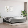 Dark Grey King Size Fabric Bed Frame with Engineered Wood Legs, 4-Piece Set for Modern Bedroom, Breathable Polyester Upholstery and Sturdy Plywood Construction, Easy