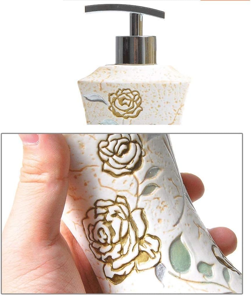 Vanity Bathroom Decor, Bathroom Accessory Set Bathroom Set Soap Dispenser Toothbrush Holder Soap Dish Housewarming Gift(5-Piece)