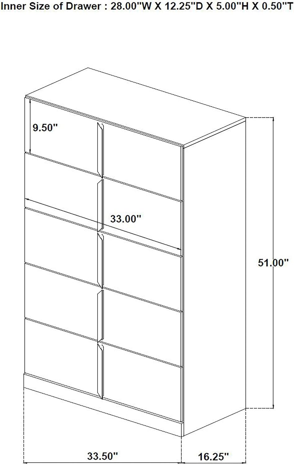 Coaster Home Furnishings - INES - Wood - 5-Piece Bedroom Set with Upholstered Bed and Flat Drawer Fronts - Bedroom - Queen Size - White High Gloss and Grey - 223091GRYQ-S5