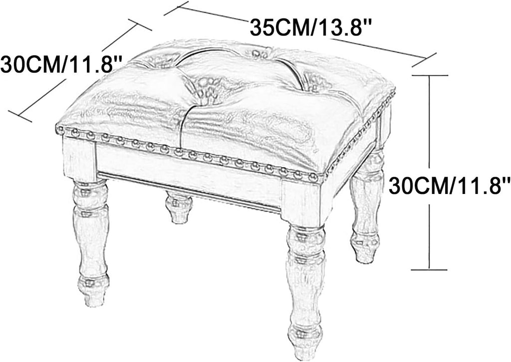 BTZHY Vanity Chair,Vanity Stool for Makeup Room, Bedroom Dressing Table Stool, Cushion Padded Bench, High Elastic Sponge Chair, Piano Chair Shoe-Changing Stool