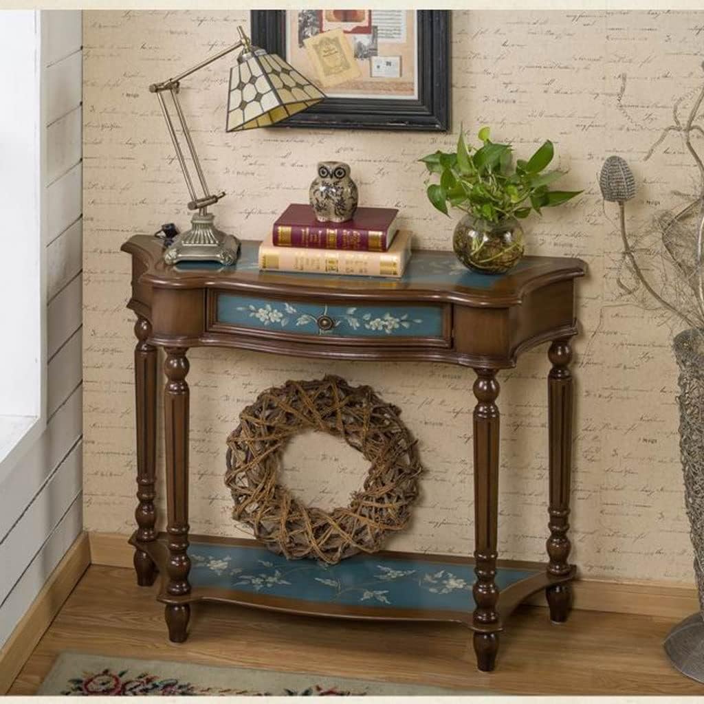 Vanity Benches Entrance Table Retro Entry Table Living Room Side Table Bedroom Small Dressing Table Women's Vanity Table (Color : A)