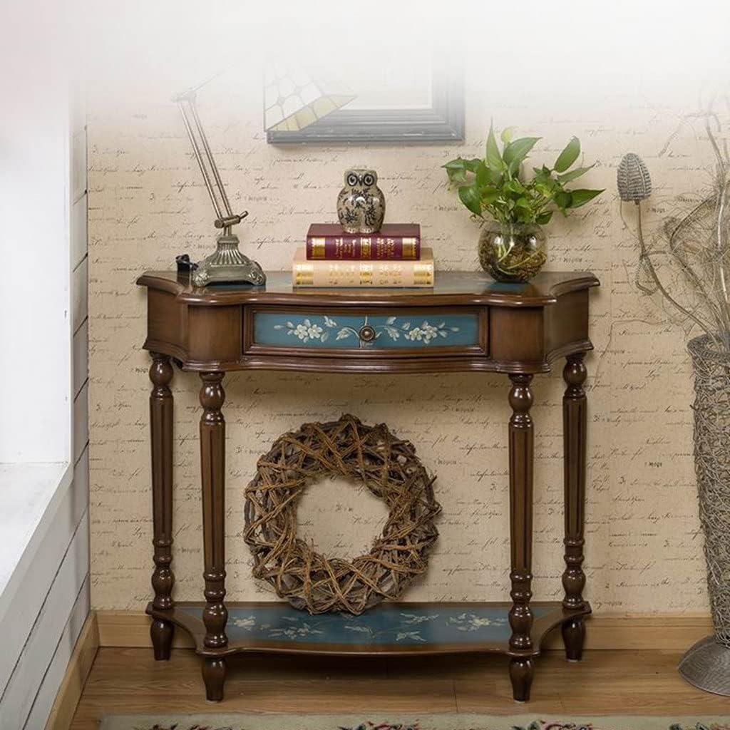Vanity Benches Entrance Table Retro Entry Table Living Room Side Table Bedroom Small Dressing Table Women's Vanity Table (Color : A)