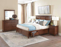 Intercon San Mateo King Size 4 Piece Storage Bedroom Set Tuscan Finish