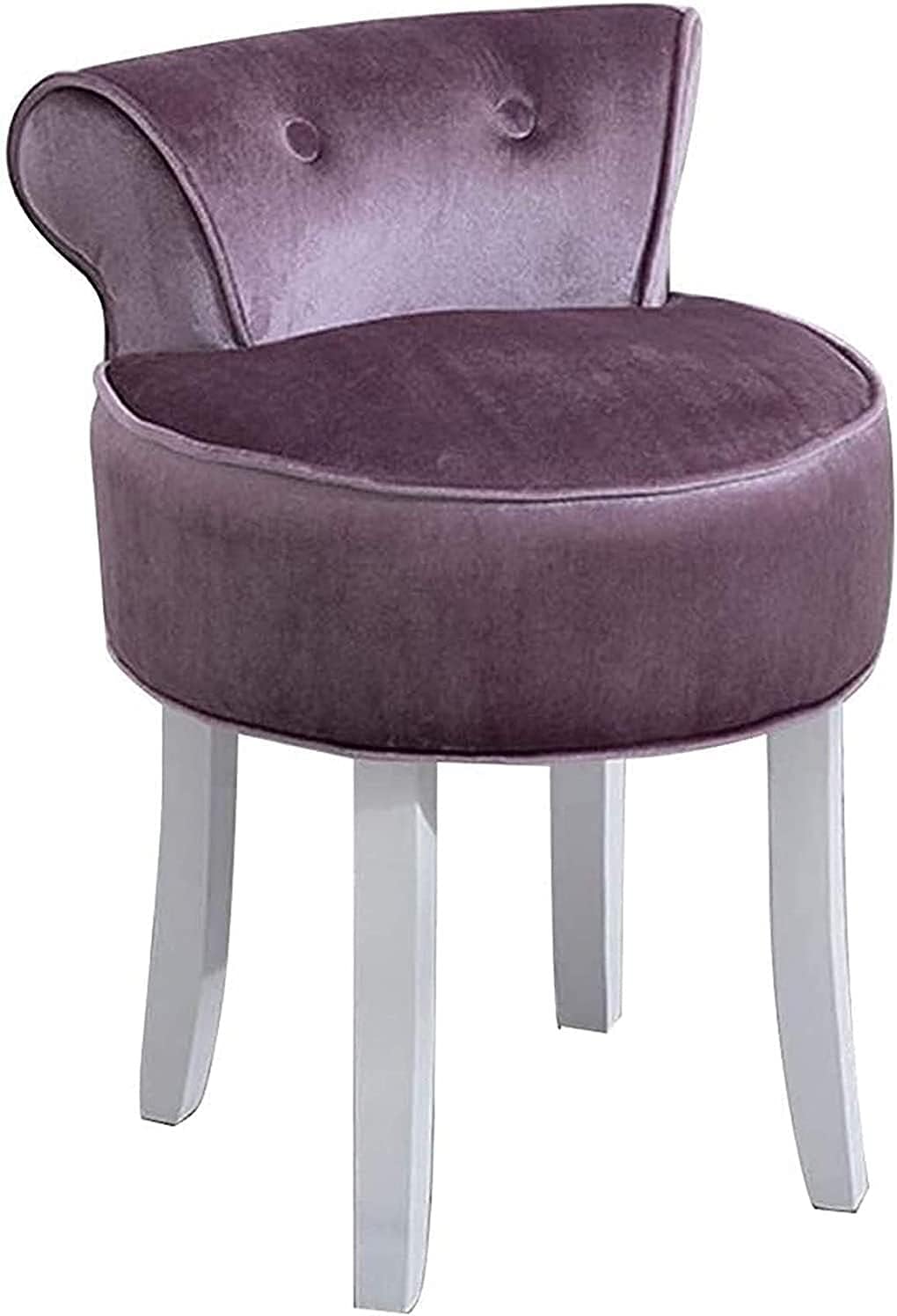 Vanity Stool Makeup Bench Vanity Benches Chair Padded Lounge Makeup Stool Fan Back Dressing Chair Piano Stool Cushioned Stool with Solid Wood Legs, Sitting 44cm / 17.32 Inch