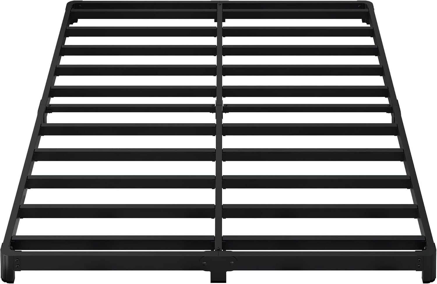 Likelalaso 3 inch Low King Size Bed Frame with Rounded Corner, Heavy Duty Metal, Easy Assembly, Noise Free, Black