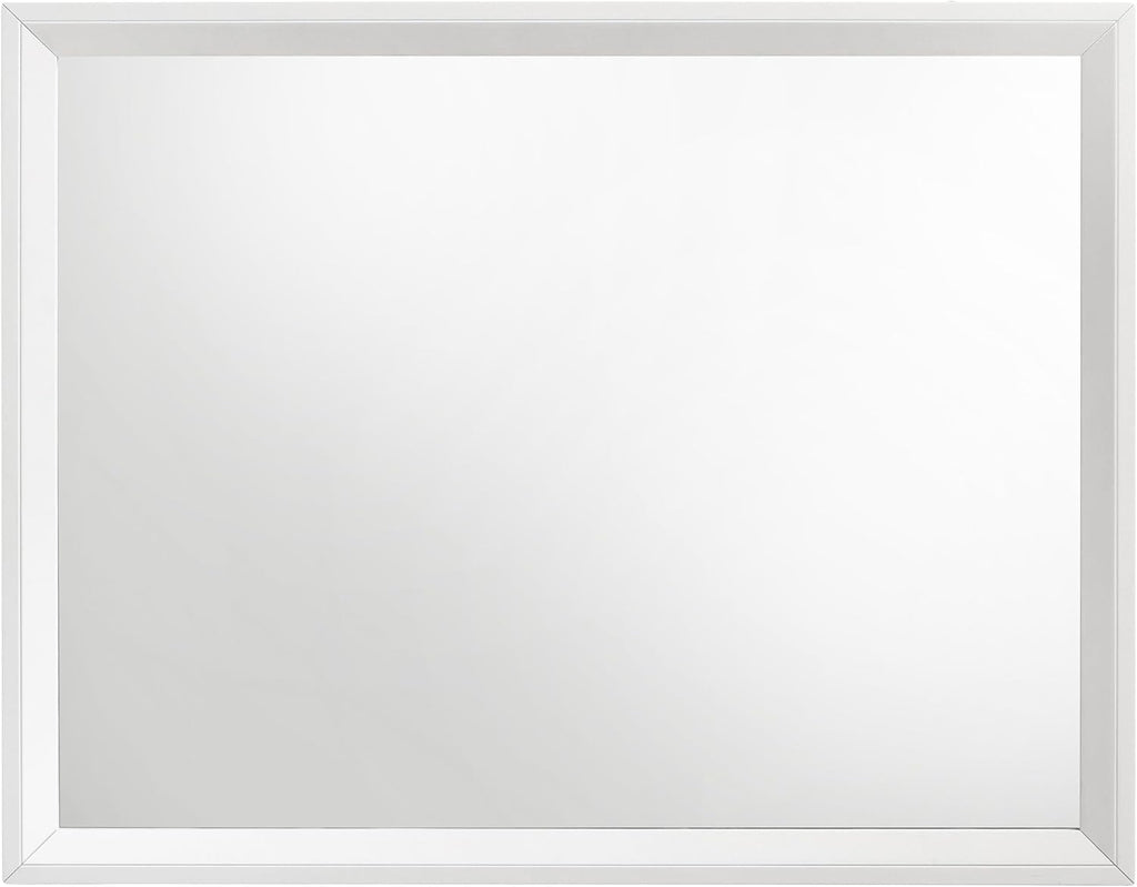 Coaster Home Furnishings Sonora Contemporary 4-Piece Bedroom Set Leatherette Upholstered California King Size Panel Bed Frame 54-inch Headboard White 224861KW-S4