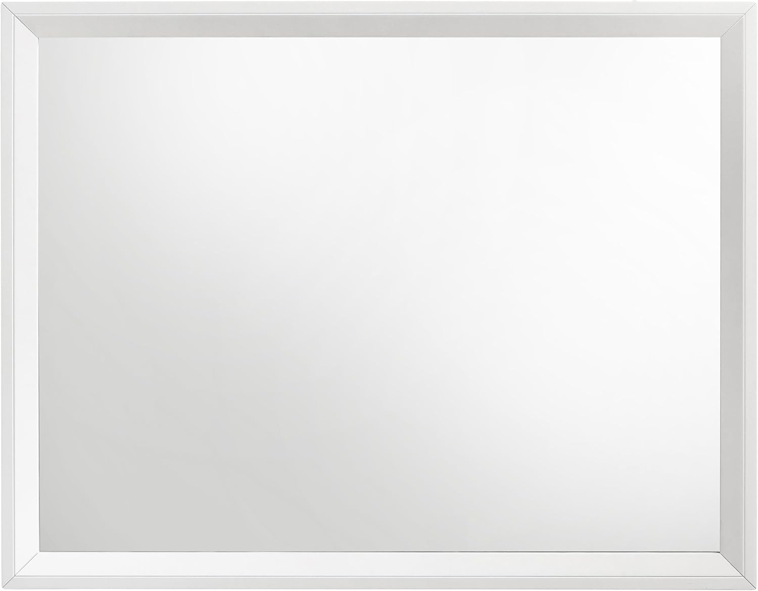 Coaster Home Furnishings Sonora Contemporary 4-Piece Bedroom Set Leatherette Upholstered California King Size Panel Bed Frame 54-inch Headboard White 224861KW-S4