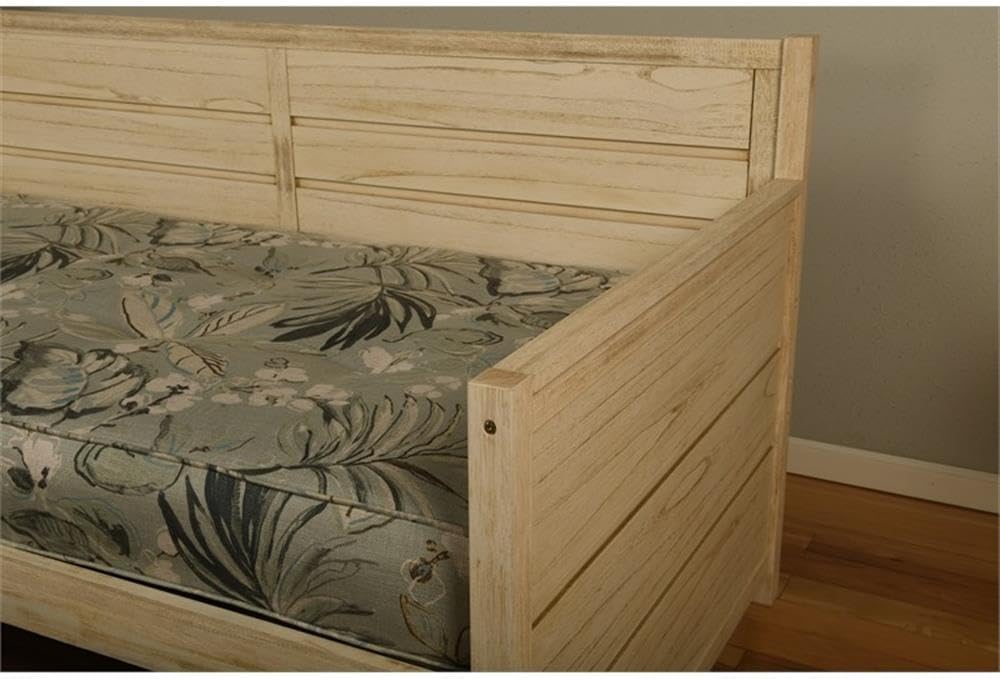 Kodiak Furniture Marisa Wood Daybed w/Trundle in Weathered White w/Mattresses