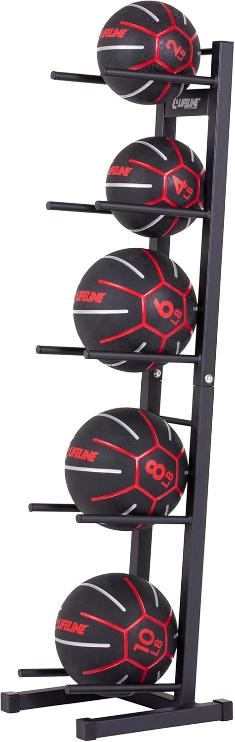 Lifeline Fitness Medicine Ball Set - Total Body Strength and Stability Training - Non-Slip, Light Bounce - Textured Surface - Durable - Home Gym Exercise Equipment