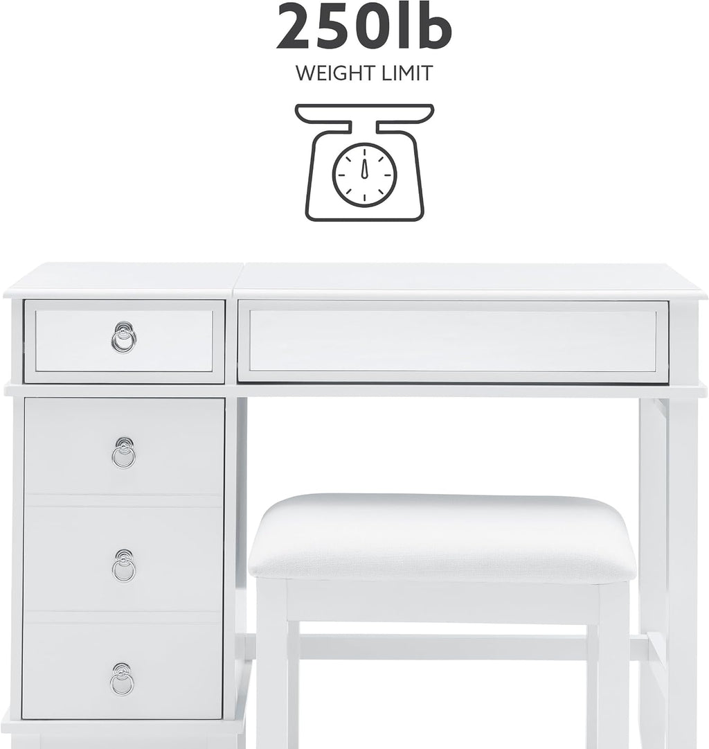 Linon Vanity Set, White