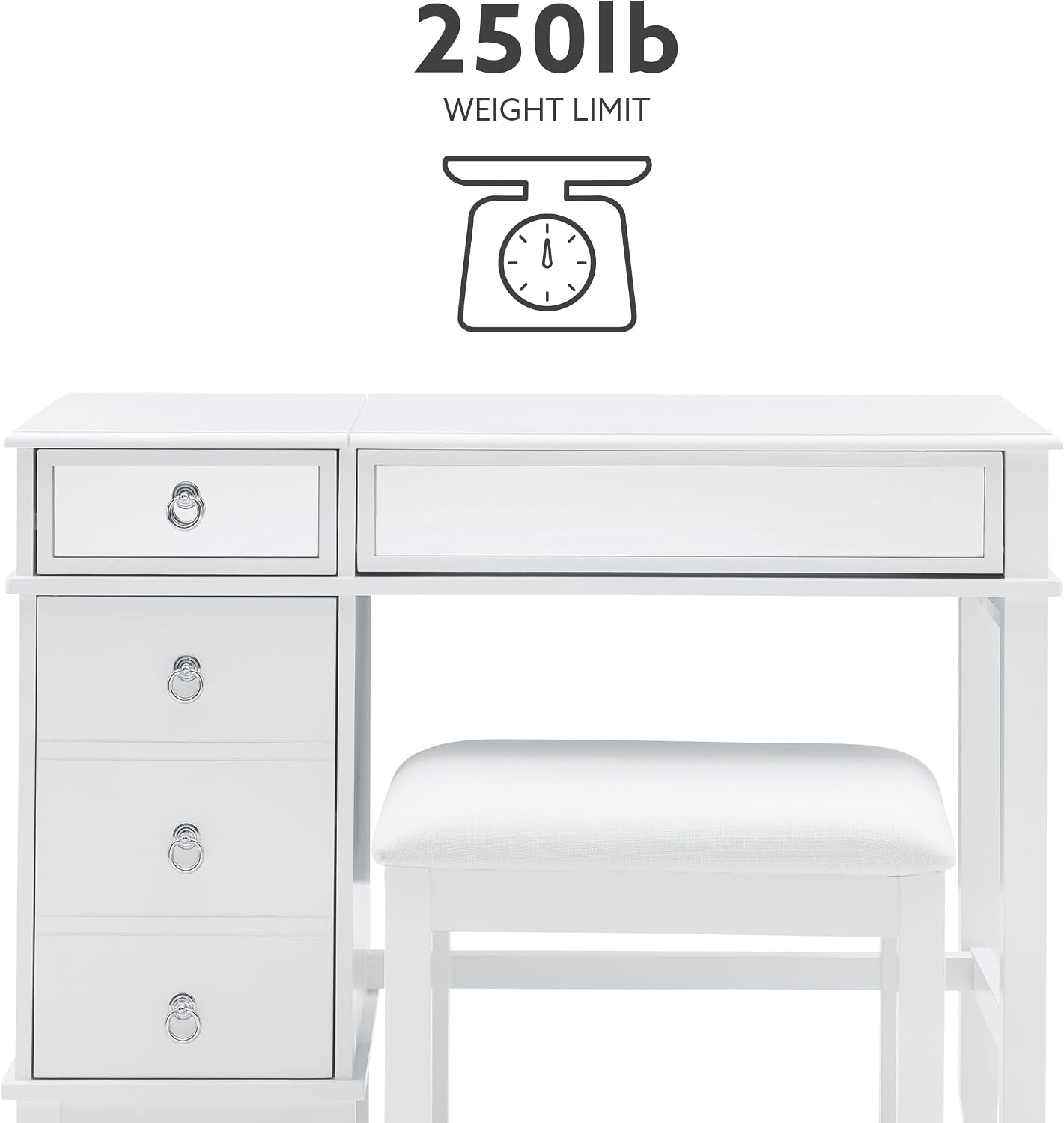 Linon Vanity Set, White