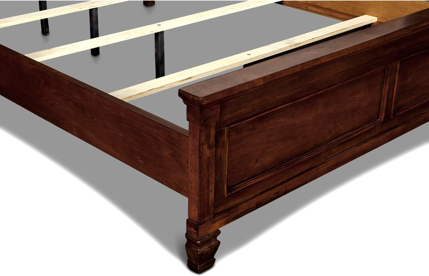 New Classic Furniture Tamarack Wood Twin Bed, Brown Cherry