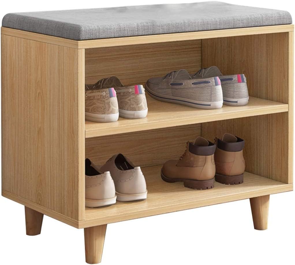 Entryway Shoe Bench Storage Bench End of Bed Bench Shoe Bench Rack with Seat Porch Corner, Small Shoe Changing Stool Home Bedroom Multifunctional Double-Layer Storage Shoe Cabinet (Size : 4