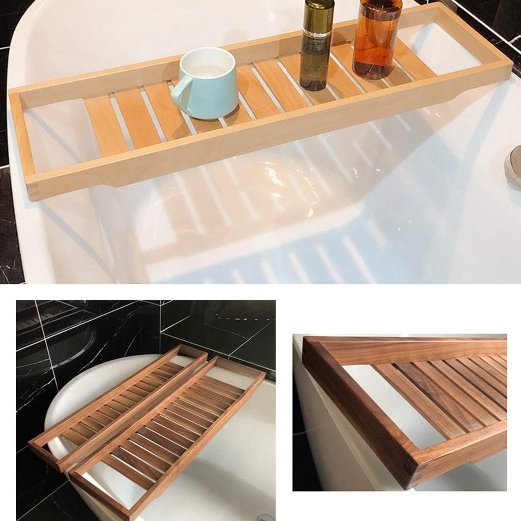 Solid Wood Bathtub Caddy Tray with Wine Glass Holder Luxury Spa nizer for Ultimate Relaxation and Comfort