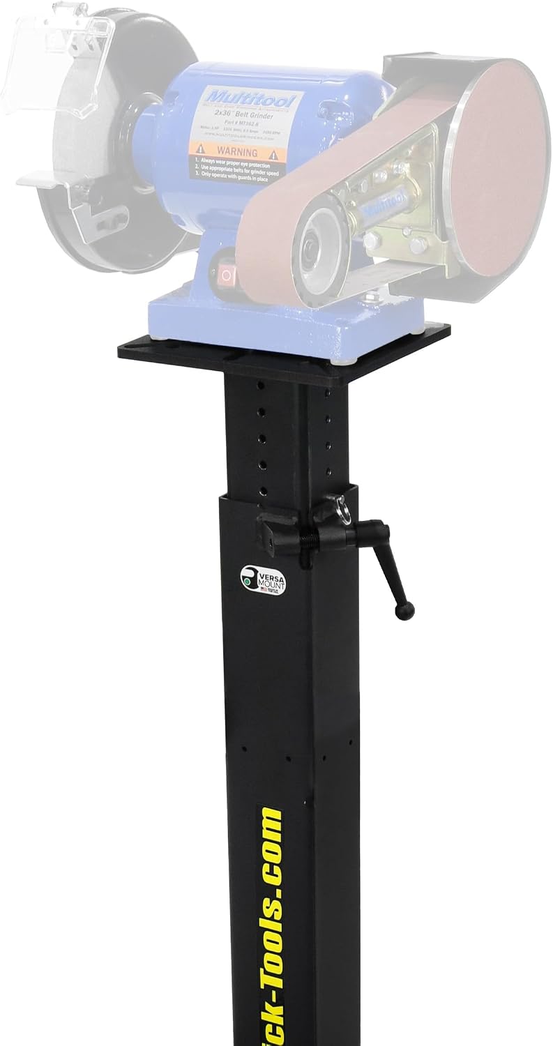 Trick-Tools Versa-Mount Adjustable Height Mobile Vise and Grinder Floor Stand, Made in the USA