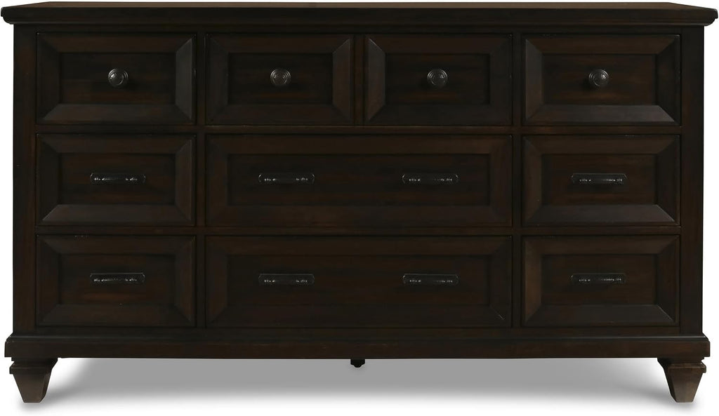 New Classic Sevilla 4-Piece Wood King Bedroom Set with Nightstand in Walnut