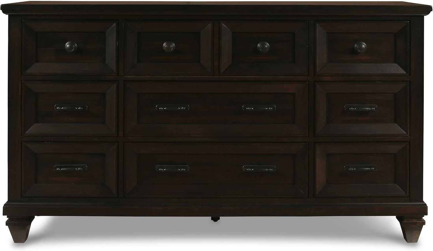 New Classic Sevilla 4-Piece Wood King Bedroom Set with Nightstand in Walnut