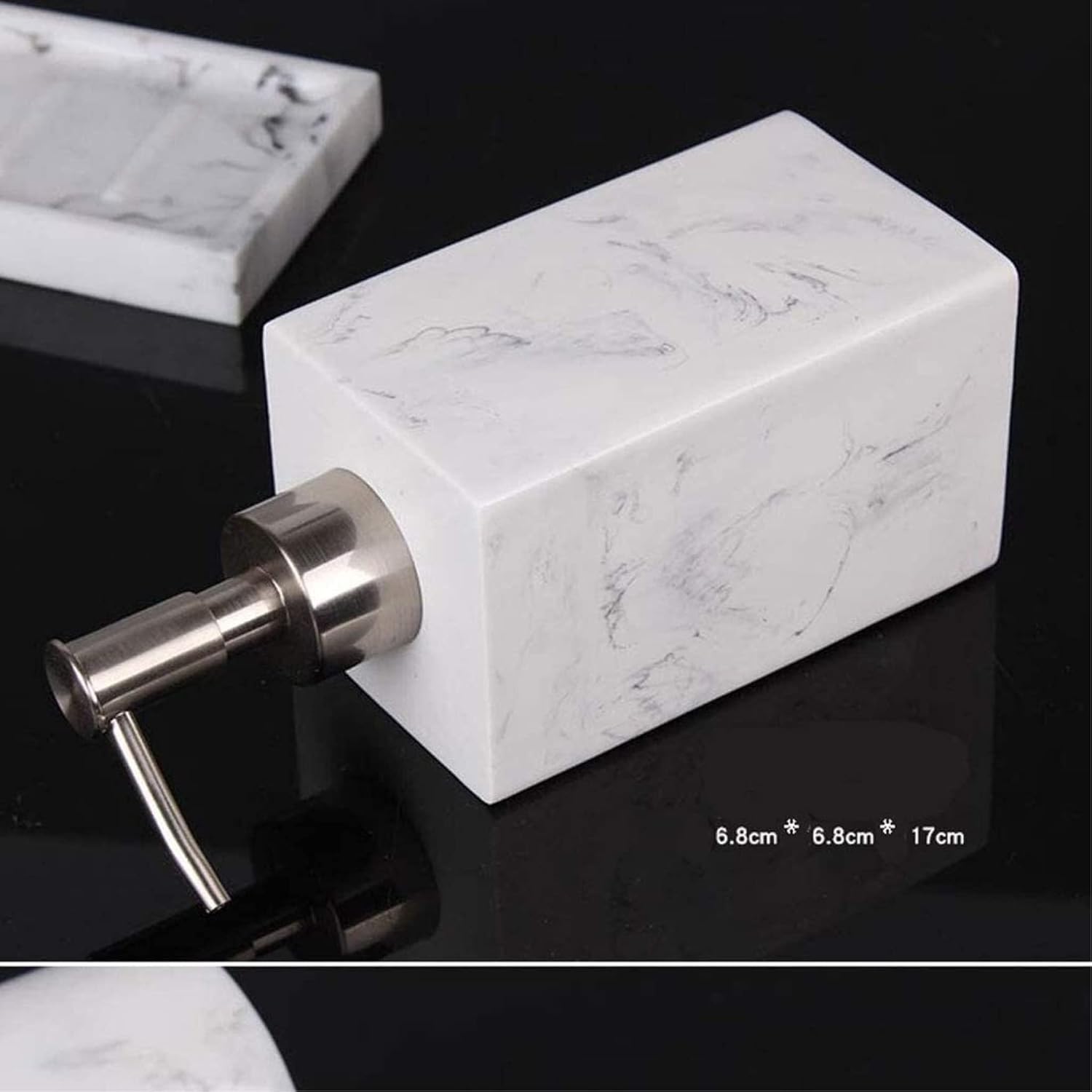Vanity Bathroom Decor, Bathroom Accessory Set Modern Design Resin Minimalist Bathroom Amenities Kit for Decor Housewarming Gift Housewarming Gift(White,6-Piece Set)