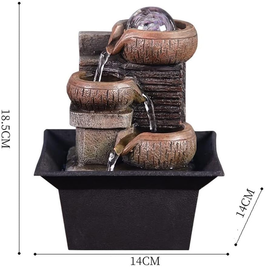 Small Indoor Water Fountain Water Features Outdoor Tabletop Fountain Gift Tabletop Fountain Portable Tabletop Waterfall Kit Soothing Relaxation