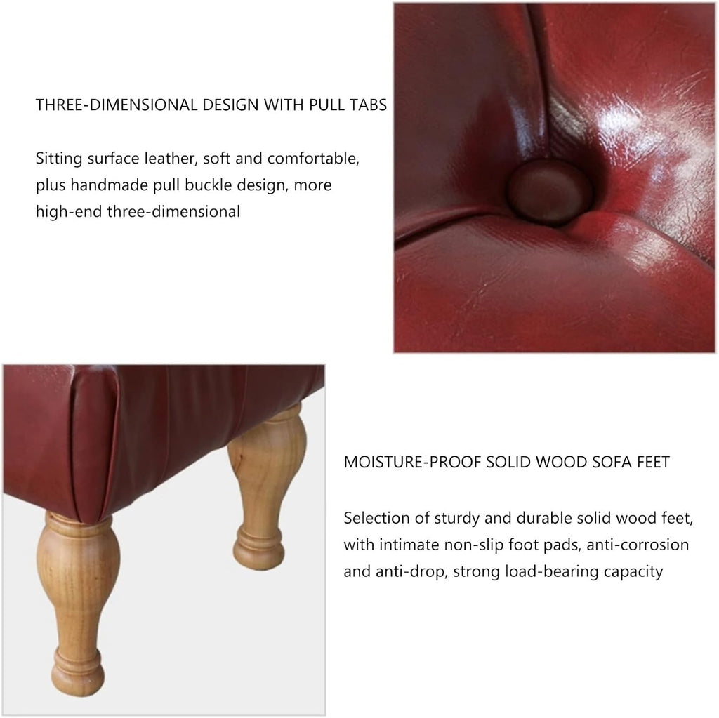 End of Bed Bench Upholstered Bench,Bedroom Bench for End of Bed,Piano Bench Dining Bench Entryway Shoe Bench with Button Tufted Padded Seat for Living Room, Vanity Bench Foot-Stool with Wood Legs Entr
