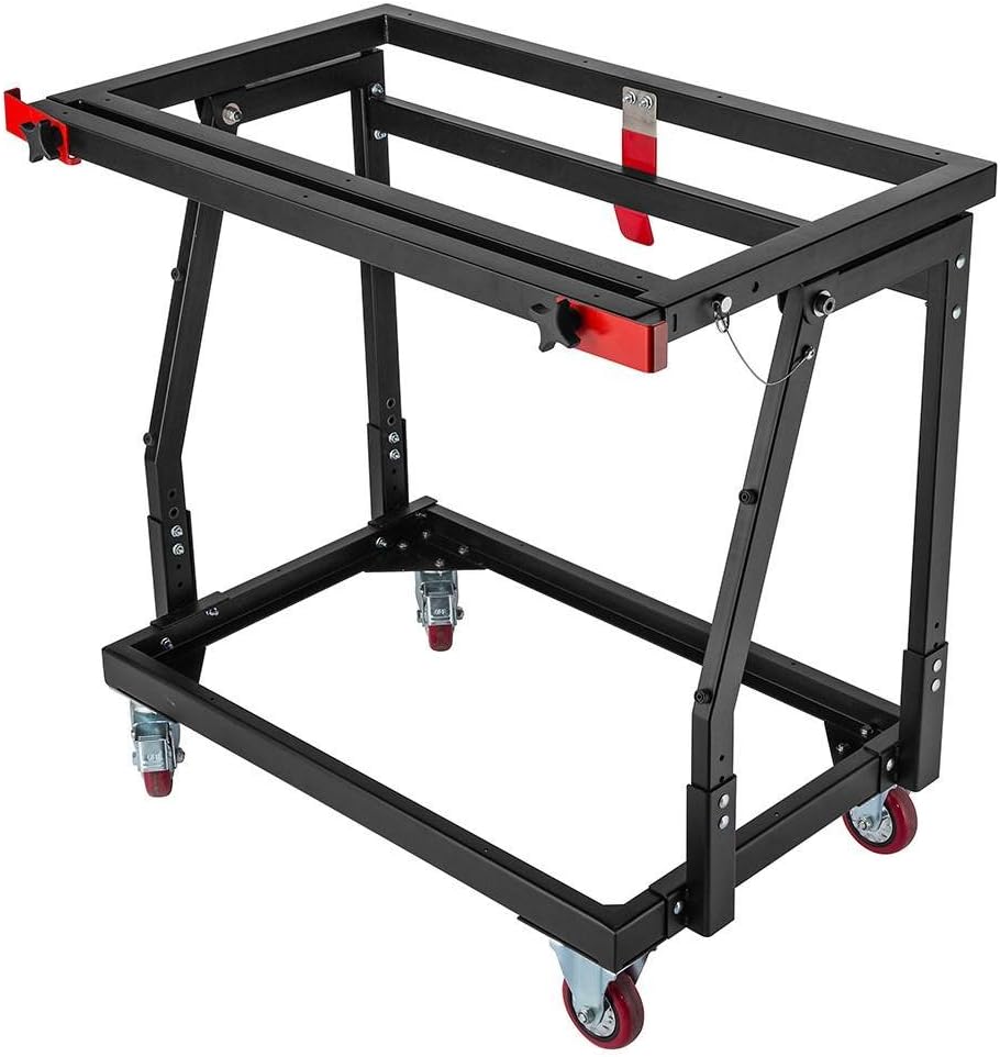 Rockler Material Mate Panel Cart and Shop Stand – Mobile Base Stand Contains Smooth Rolling 4' Casters – Mobile Workbench for Tools - Rigid Steel Frame Construction – Woodworking Tools and Accessories