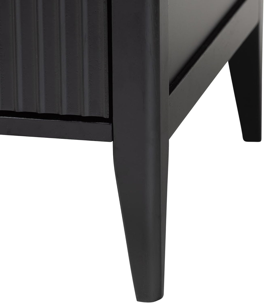Baxton Studio Primrose Black Wood King Size 4-Piece Canopy Bedroom Set