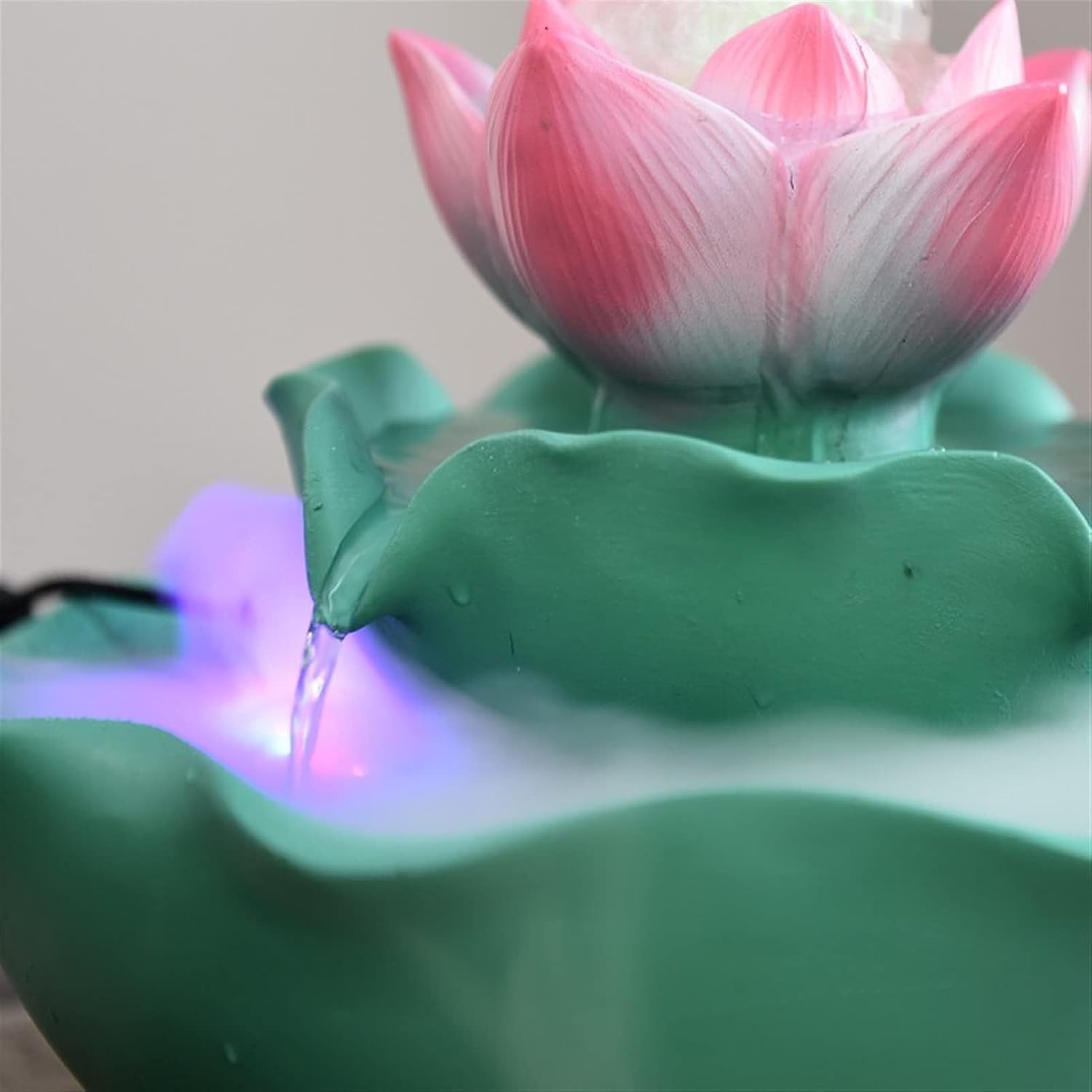 Desktop Fountain 2-Tier Indoor Tabletop Water Fountain - Portable Zen Meditation Waterfall Decoration - for The Home or Garden Patio Decking Relaxation Indoor Tabletop Fountain