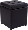 BTZHY Vanity Chair,Square Storage Upholstered Footstool, PU Leather Makeup Dressing Stool,Shoe Bench Vanity Stool Piano Seat n Functional Stool Sofa Stool