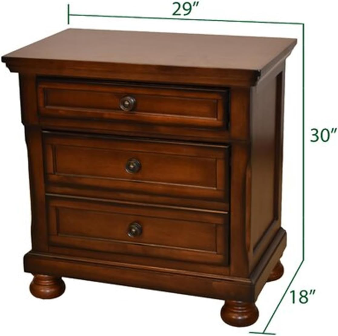 Luxurious Transitional Bedroom Furniture Set – Elegant Queen/King-Sized Bed Frame with Headboard – Exquisite Craftsmanship, Timeless Design for a Restful Retreat (Walnut,Queen 4PCS Set)