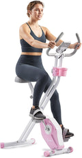 Sunny Health & Fitness Smart Folding X-Bike, Portable Compact Exercise Bike for Indoor Cycling Workout, Home Cardio Training Machine, Free SunnyFit App Bluetooth Connect