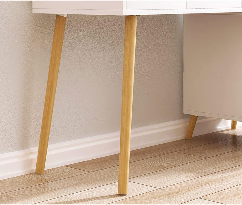 Vanity Benches Vanity Table Set with Brightness Adjustable Touch Screen dimming Mirror, with Cabinet and 6 Drawers, Ladies or Girls Dresser (Color : A, Size : 80x40x121cm)