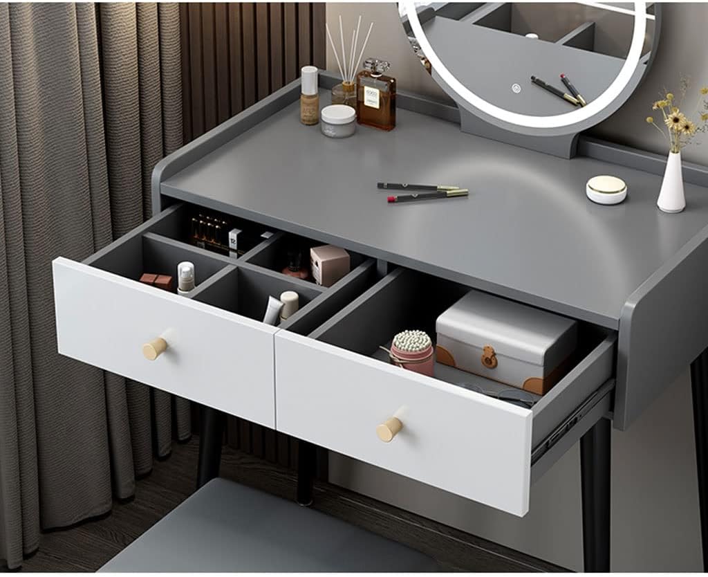 Vanity Benches Vanity Table Set Dresser with Drawers Bedroom Modern Dresser Ladies Fashion Makeup Table Dresser Storage Cabinet (Color : A)