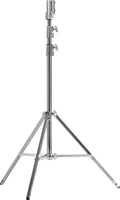 Kupo Master Cine Stand with Triple Function Universal Head, Heavy Duty Steel Construction, Leveling Leg for Uneven Terrain, 11.5' Max Height, High Load Support up to 88.2lbs, Silver (KS500112)