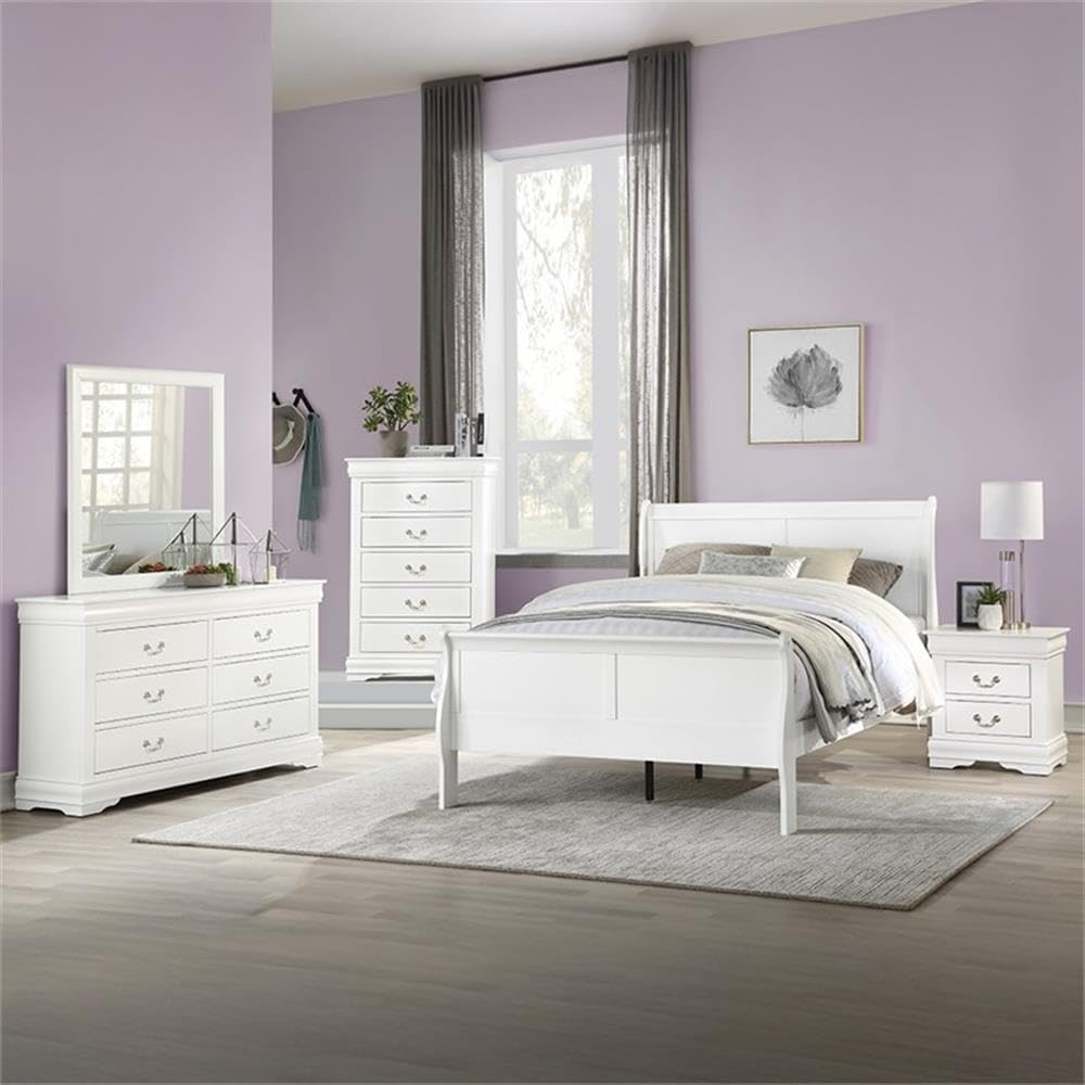 ACME FURNITURE Louis Philippe Queen Bed - - White