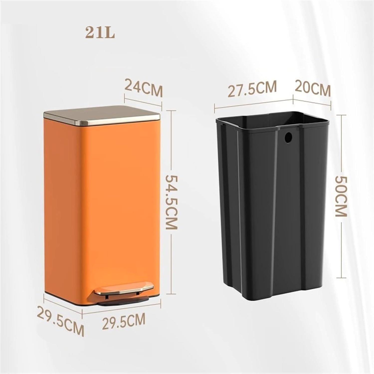 Stylish Modern Smart Trash Can with Soft Close Lid Stainless Steel Step Garbage Can Removable Inner Bucket 21L Capacity PU Leather Outer Layer Army Green Ideal for Bathroom