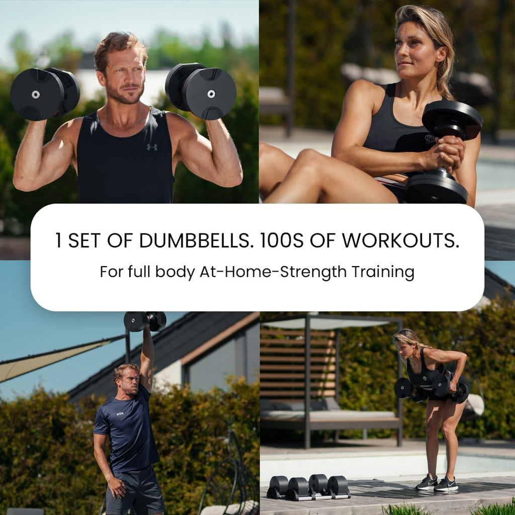 NUOBELL Adjustable Dumbbells 5-80 lbs: Replace 16 Sets, Ideal for Home Gym Weight Bench & Press