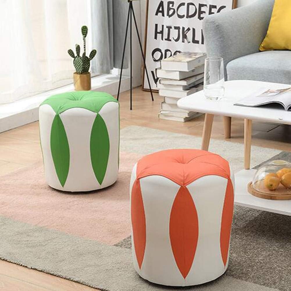 BTZHY Vanity Chair,PU Solid Wood Change Shoe Bench Creative Fashion Makeup Stool Child Soft and Comfortable-Footstool Sofa Stool Wooden Bench Seat