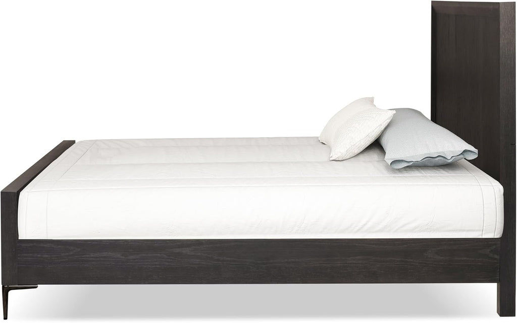 Furniture of America Glint Modern 3-Piece Solid Wood Bedroom Collection with King Bed Frame and USB Charger Nightstands Set of 2, for Home, Guest Room, Box Spring Needed, Espresso