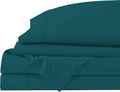 4 Piece Solid Bed Sheet Set- 600TC Egyptian Cotton - Luxury Bedding Set Fits Up to 19 Inches Deep Pocket - 4 Piece Sheet Set (Twin Size, Teal)
