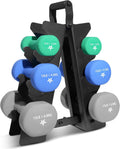 Yes4All Neoprene Coated Dumbbell Hand Weight Sets of 2 - Multiple Weight Options with 15 Colors, Anti-roll, Anti-Slip, Hexagon Shape