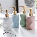 Vanity Bathroom Decor, Bathroom Accessory Set Counter Top Bathroom Set Dispenser for Liquid Soap Lotion Soap Dish Toothbrush Holder Housewarming Gift(Blue,5 Pieces)