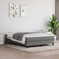 Dark Grey Polyester Full Bed Frame with Plywood and Engineered Wood, Breathable Fabric for Comfortable Sleep, Durable Design and Easy Assembly, Modern Bedroom Furniture