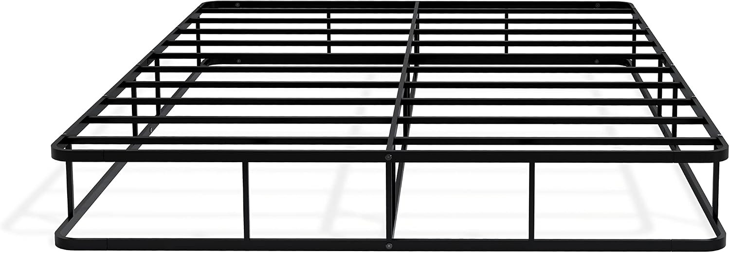 East West Furniture Dothan Traditional Metal Queen Bed Frame in Black