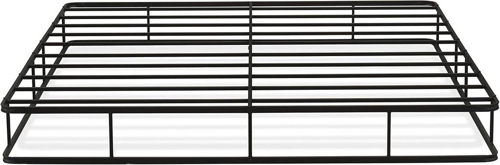 EAST WEST FURNITURE - DHKBBLK - Dothan Metal King Bed Frame with Magnificent Design Headboard and Footboard - Premium Metal Frame in Powder Coating Black