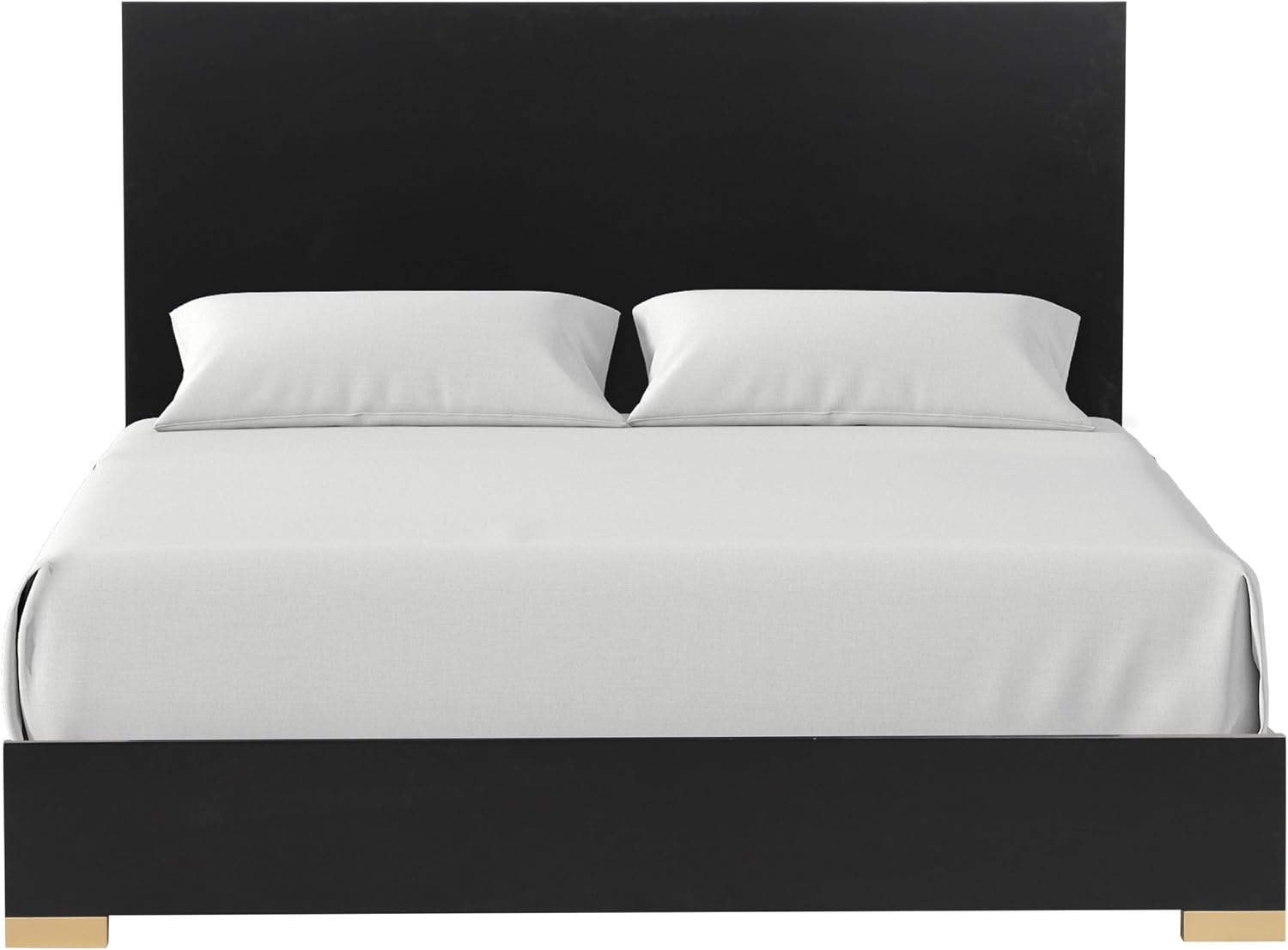 Furniture of America Quanta Modern Wood 6-Piece Bedroom Set with Panel Headboard, Felt-Lined Top Drawer, Ball-Bearing Glides, Dovetails Joint, No Box Spring Needed, King, Black